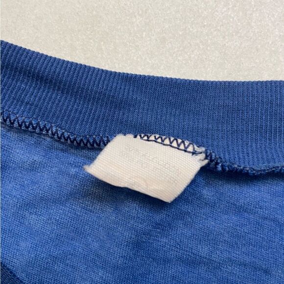 VINTAGE Bagur 17 Hour To Go Fishing Graphic T-shirt Women XL Blue 90s - Picture 5 of 6